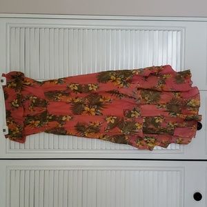 Off-Shoulder High-Low Summer Dress - M